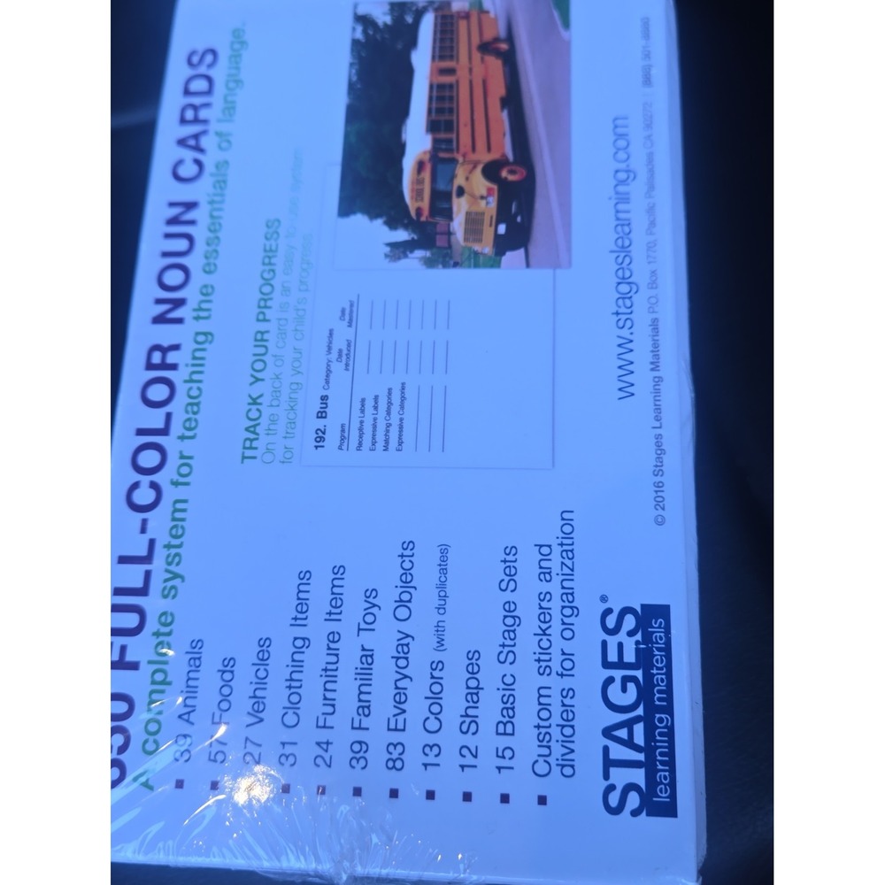 Stages Language Builder Picture Noun Cards 350 Autism Flashcards ABA Speech Ther - Picture 7 of 9